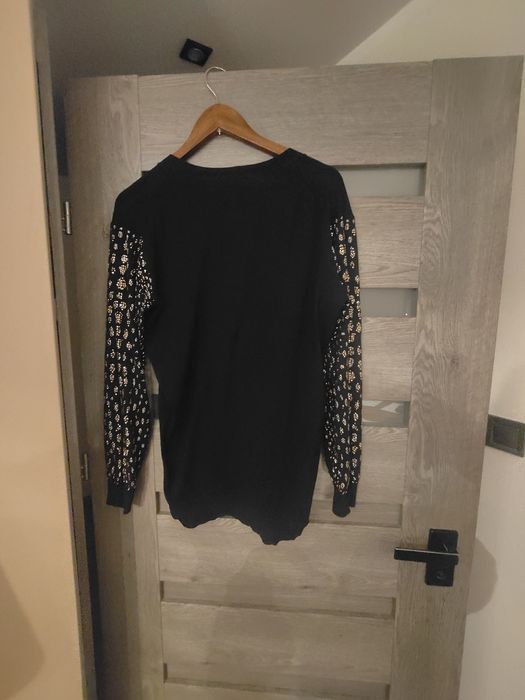 PIĘKNY czarny kardigan/sweter MICHAEL KORS że zdobieniami