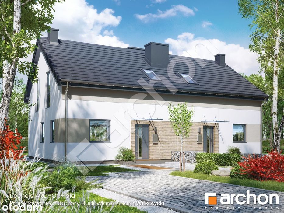 Funkcjonalny dom w zabudowie bliźniaczej