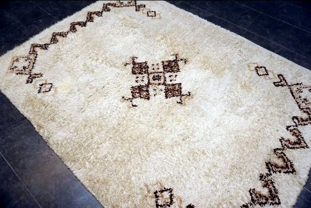 Tapete BERBERE BENI OURAIN (Atlas) em Lã, 215cm x 160cm, muito expesso