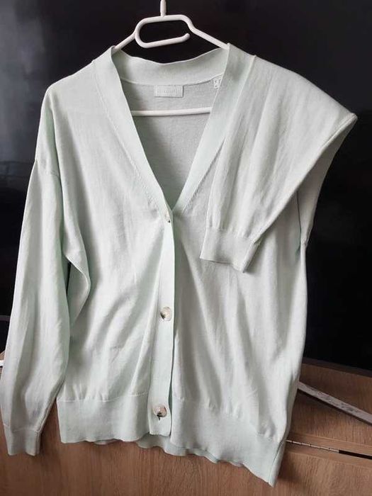 Sweter kardigan Essentials rozmiar L/XL 100% cotton nowy miętowy