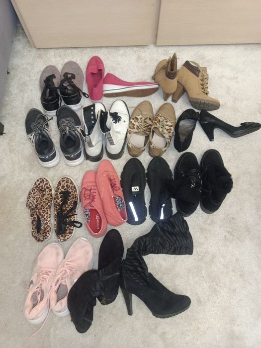 Wielka wyprzedaż! Zestaw 13 par butów (36-38) - Nike,trampki,botki,itp