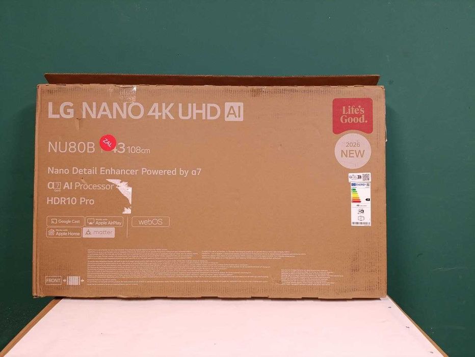 TV LG 43NU800B6LC 43" 4K Smart TV NanoCell (Model 2026) | Stan JAK NOWY | Folie
