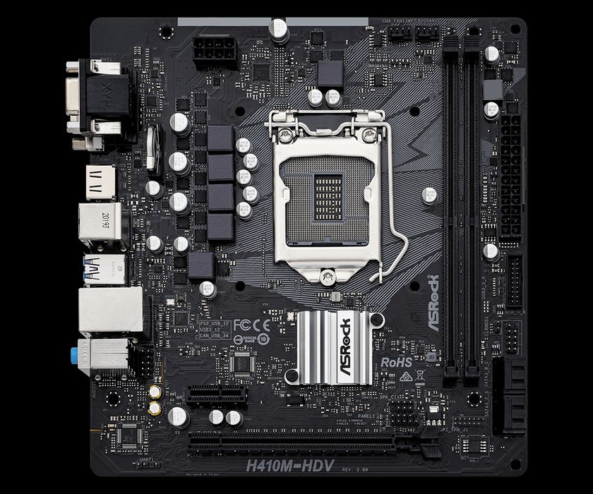 Материнська плата AsRock  H410M-HDV R2.0 (Socket 1200)