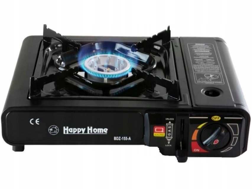 Kuchenka Gazowa Turystyczna Happy Home Z Walizką I Adapterem 2500W