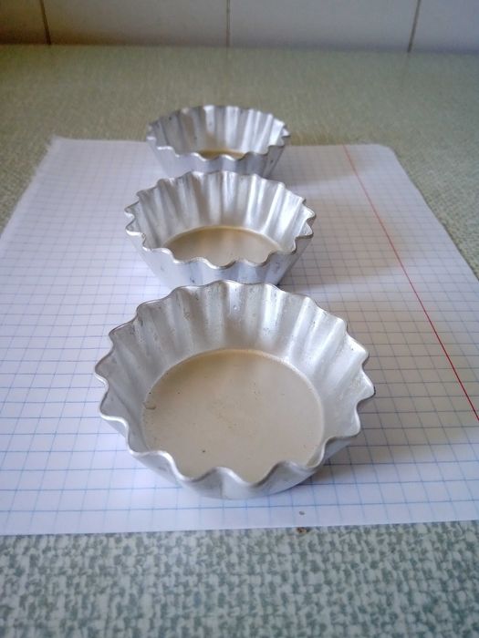 Формочки металлические алюминиевые для кексов 3 шт