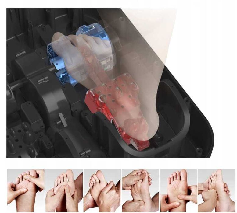 Masażer do stóp z kompresją powietrza funkcją ogrzewania Mountrax