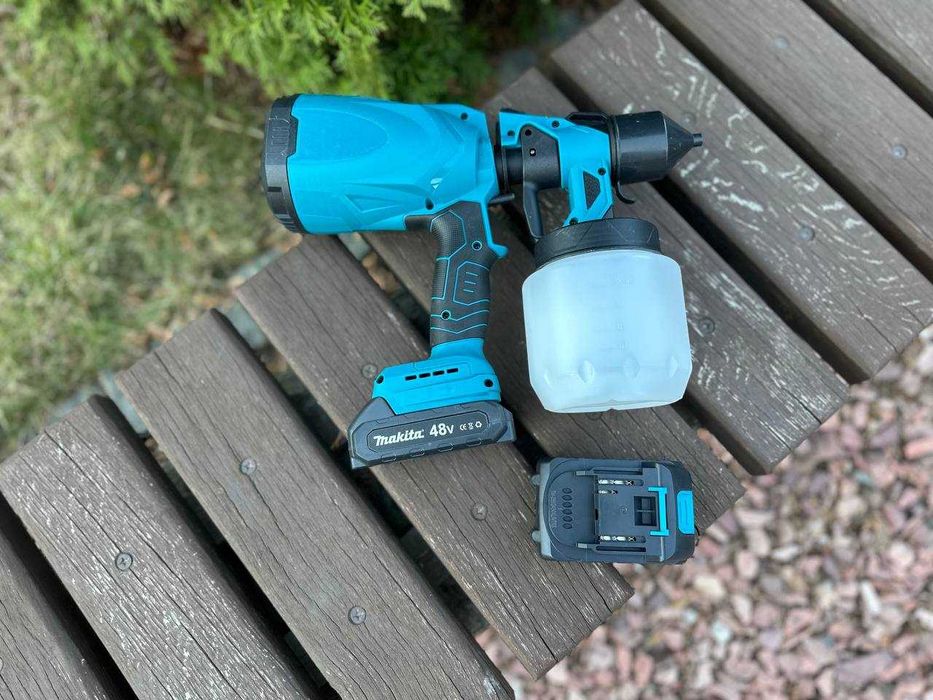 ℹ️ Акумуляторний фарбопульт Макіта  24V. Краскопульт Makita 2️⃣ АКБ