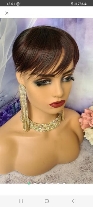 Мини накладка топер челка парик натуральный волос.