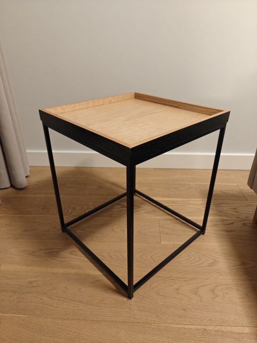 YAVA stolik nocny stolik pomocniczy dąb naturalny / czarny