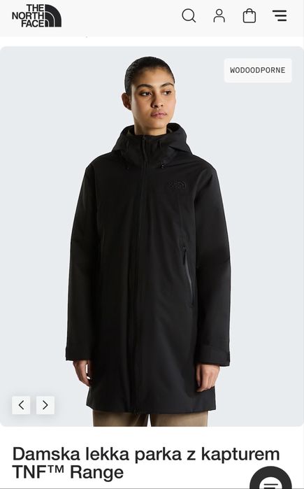 Kurta Damska lekka parka z kapturem THE NORTH FACE Range  roz.L