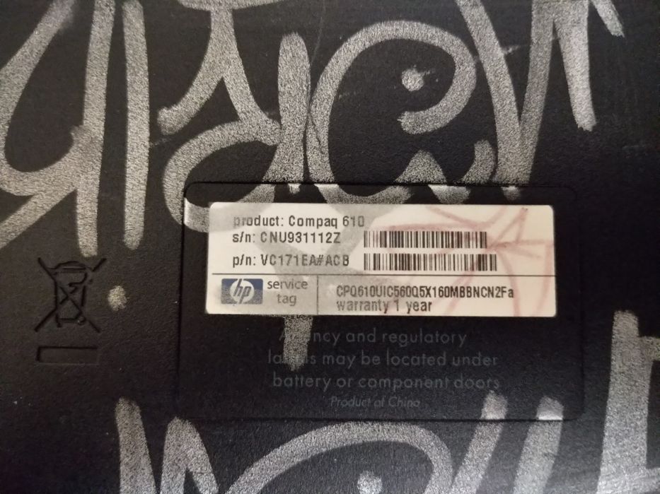 HP Compaq Q 610 ноутбук, SSD 120gb, 3gb. Windows 10.