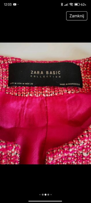 Płaszcz różowy Zara