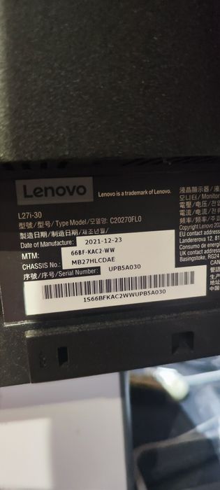 Monitor QHD Lenovo