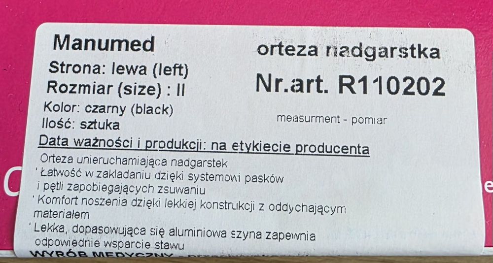 Stabilizator na nadgarstek