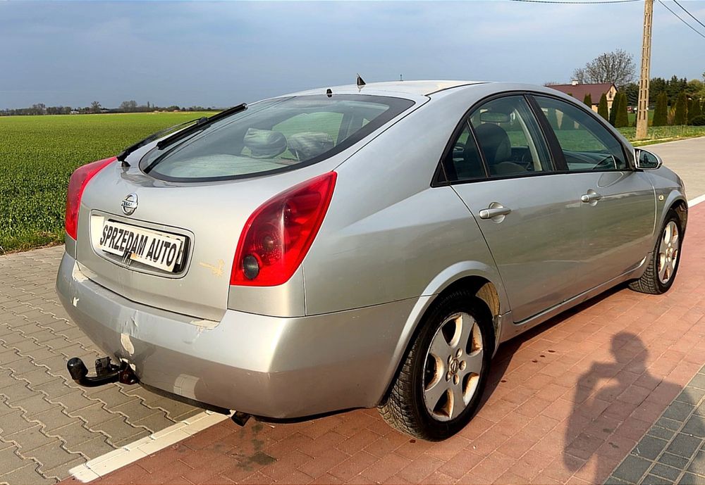 Nissan Primera 1.9D 2003r, liftback HAK klima