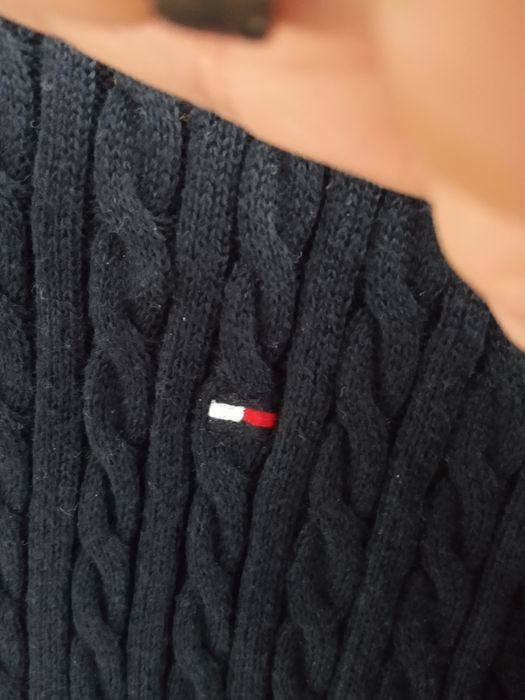 Sweter męski warkocz Tommy Hilfiger, rozmiar XL