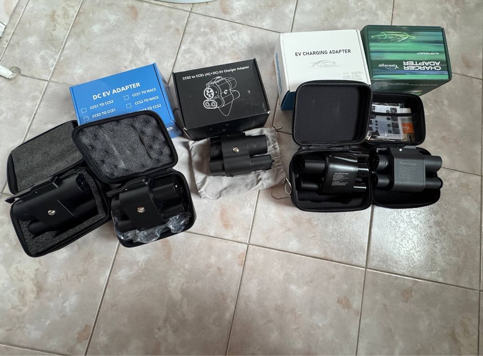 CCS Combo 2 - CCS Combo 1  100-500А | AC+DC адаптер швидкої та повільної зарядки | перехідник Для Chevrolet Bolt, Ford Mustang Mach-E, Hyundai loniq