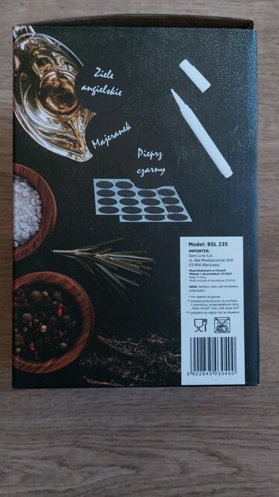 Bambusowy stojak obrotowy na przyprawy 12 słoiczków NOWY NIE ROZPAKOWA