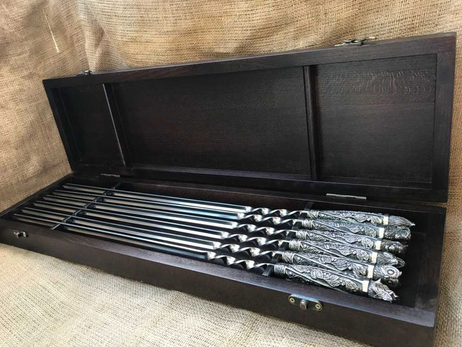 VIP ПОДАРОК! Премиум шампура Дикие звери в кейсе. Лучшие в Украине!