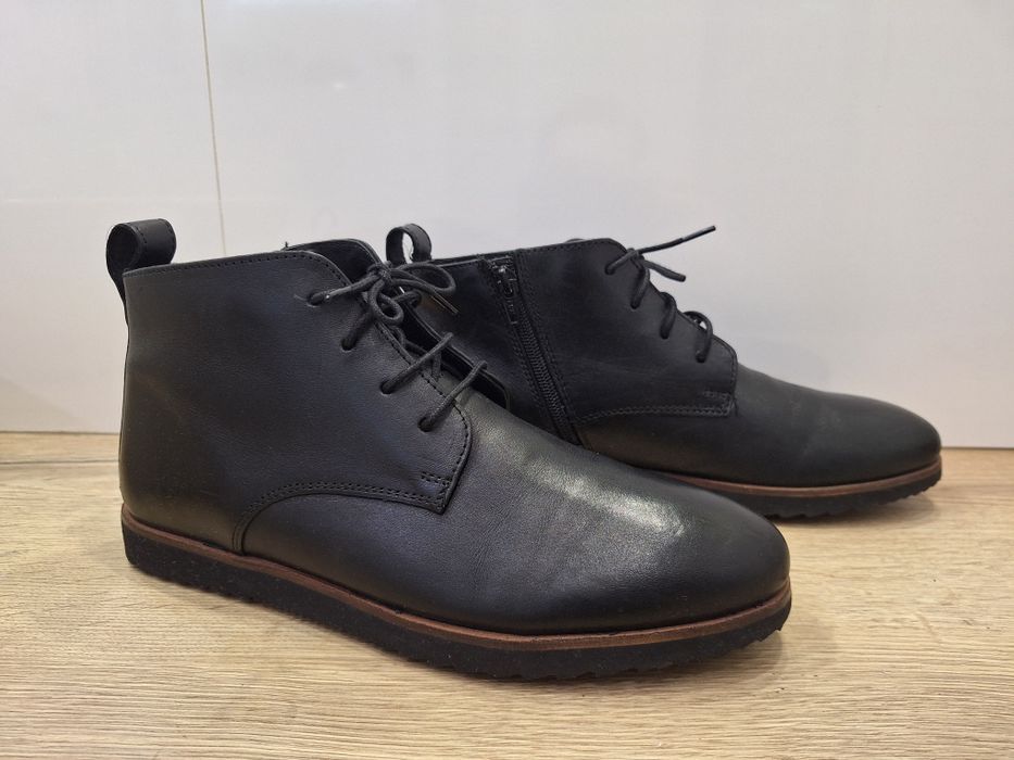 Buty skórzane czarne r. 40 -jak nowe