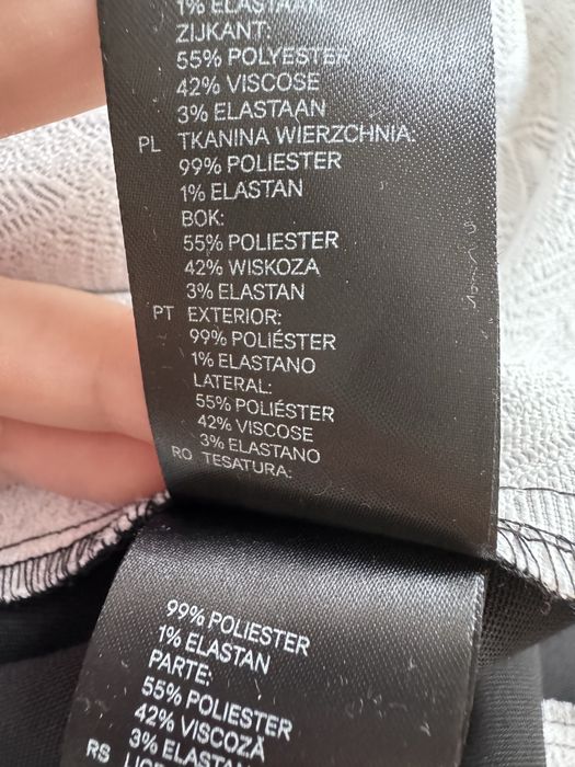 Sukienka strukturalna 3d biurowa wizytowa elegancja H&M nowa 36