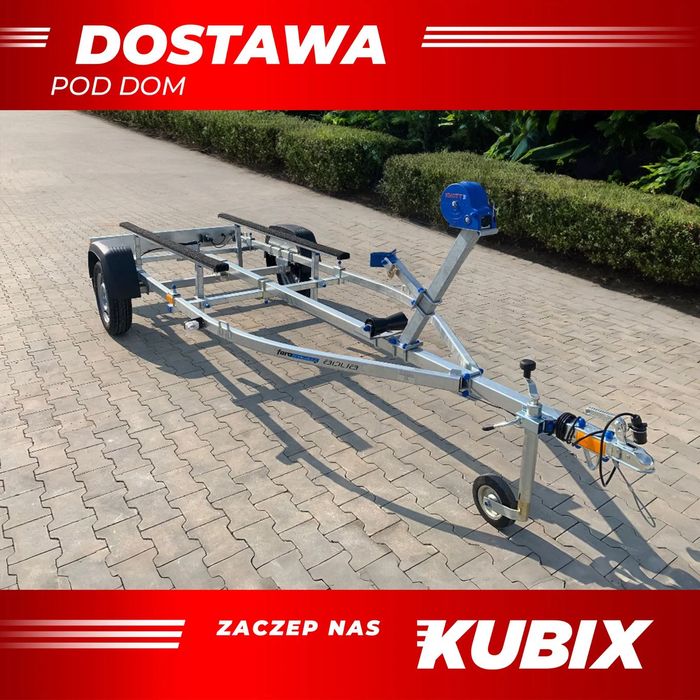 Faro PRZYCZEPA PODŁODZIOWA AQUA, DO 5m Z RESOREM DMC 750 kg, lekka, DOSTAWA!  Do transportu łodzi, pod skuter wodny i ponton