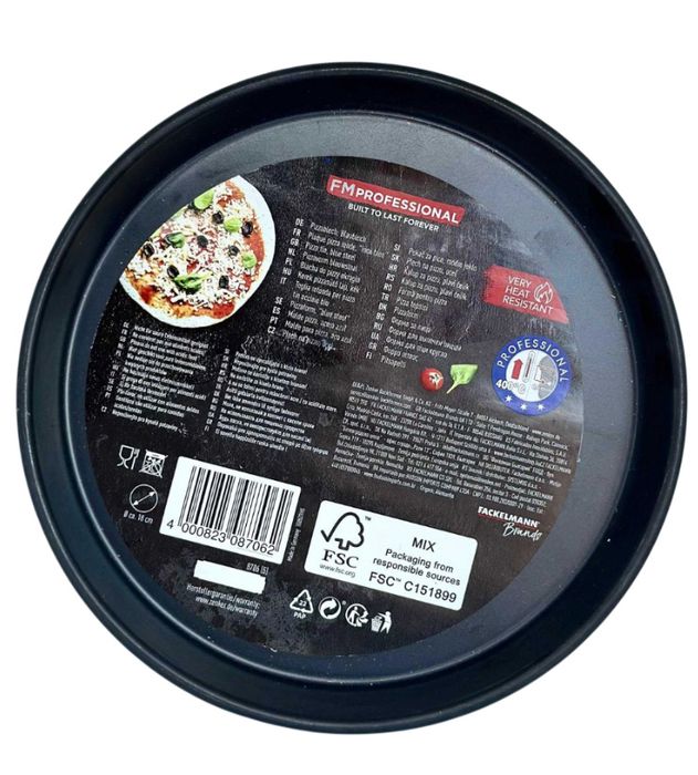 FMprofessional Niemiecka blacha do pizzy 18 cm Stal nierdzewna kod 306