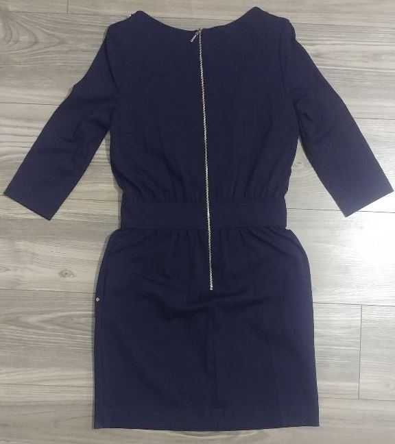 Sukienka granatowa XS/S z kieszeniami