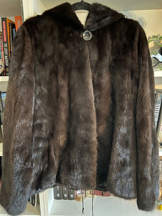 R&J Luxury luksusowa kurtka futro z kapturem z norek M/L nowa 2000Euro