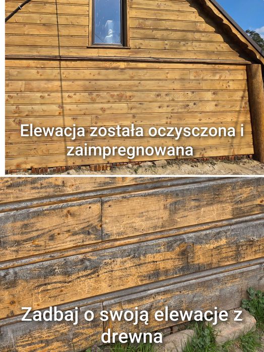 Piaskowanie sodowanie drewna Impregnacja Malowanie