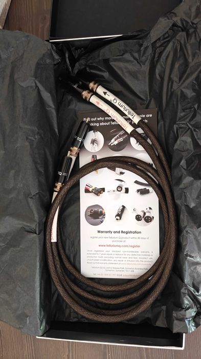 Przewód RCA Tellurium Q Silver Diamond RCA-RCA 2x 1M HI END Kabel