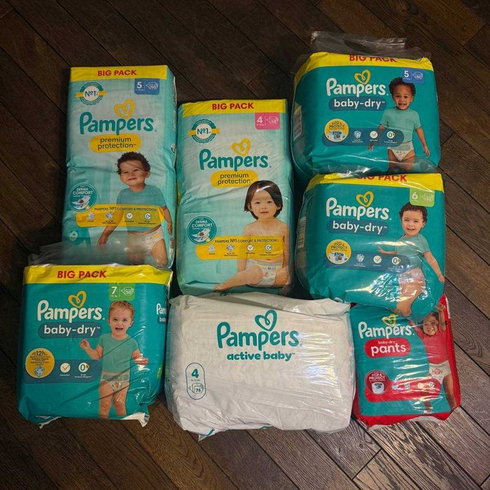 Підгузки памперси від pampers baby dry 2 3 4 5 6 7 розміруречі для дітей