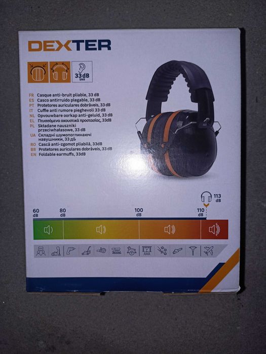 Auscultadores Anti-ruído DEXTER - Novo, na caixa!64332160362626123