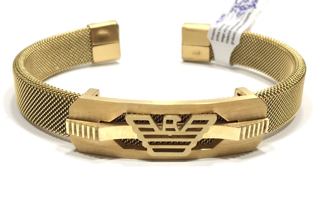 Złota męska bransoleta ARMANI•bita próba 585•pozłacana ogniowo 14K