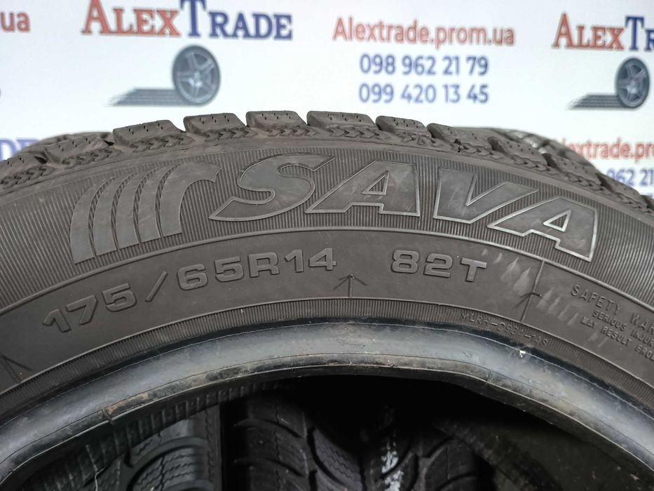 2 шт. 175/65 R14 Sava Eskimo S3+ зимові шини б/у, протектор 7 мм