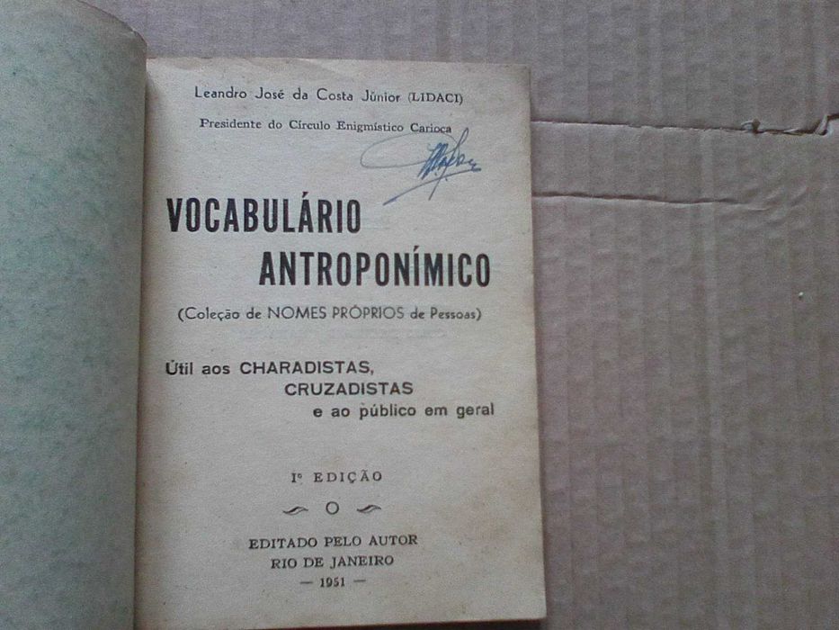 Vocabulário Antroponímico