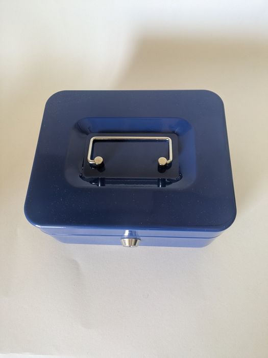 Cofre com chave 20 x 9 x 16 cm - Caixa de Dinheiro Fechável com Chave