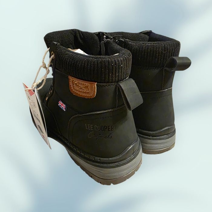 Lee Cooper Oryginalne Super Buty Zimowe Męskie Trekkingowe Czarne 43