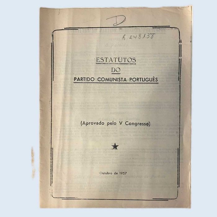 Estatutos do PCP: Aprovado pelo V Congresso PCP - 1957