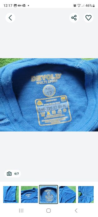 Devold r 12 bluzka 146 152 merino 100proc termiczna termoaktywna