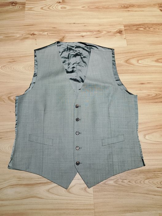 Szara Wełniana Kamizelka Garniturowa Gieves & Hawkes Savile Row London