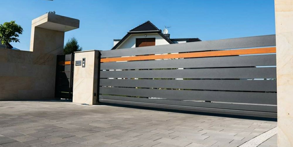 Profil ocynk malowany proszkowo złoty dąb deska ogrodzenie płot