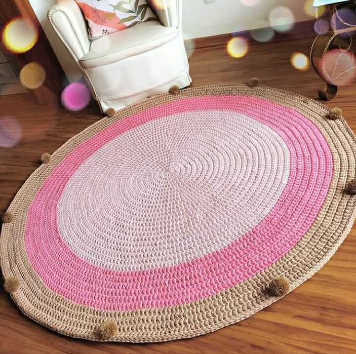 Tapetes, kit higiene, cestos organização, malas em crochet