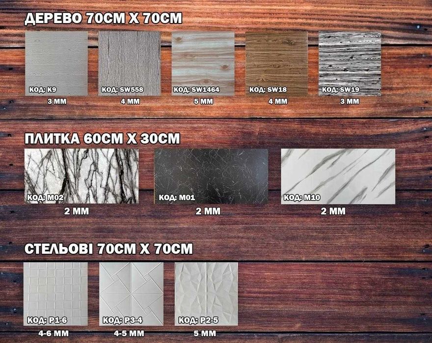 Самоклеючі панелі для підлоги самоклеющиеся панели для пола