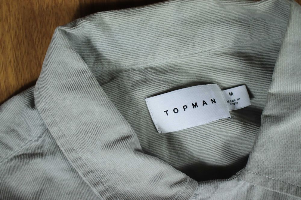 Koszula Topman r. M szara męska krótki rękaw bawełniana