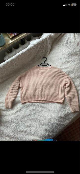 Sweterek sweter krótki pimkie pudrowy róż XS/S cieplły miękki szkoła
