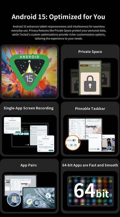Новий Планшет Teclast T50 Mini+ клавіатура, 8.7" (120Гц), Helio G99, G