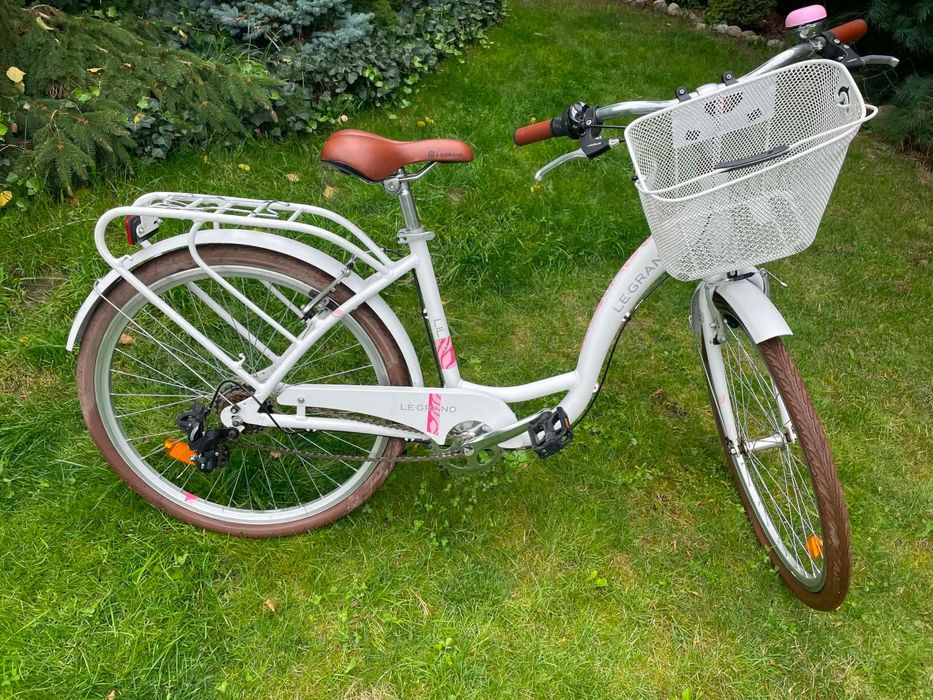 Rower miejski damski Le Grand Lille 28” – 6 biegów Shimano, koszyk, mało używany