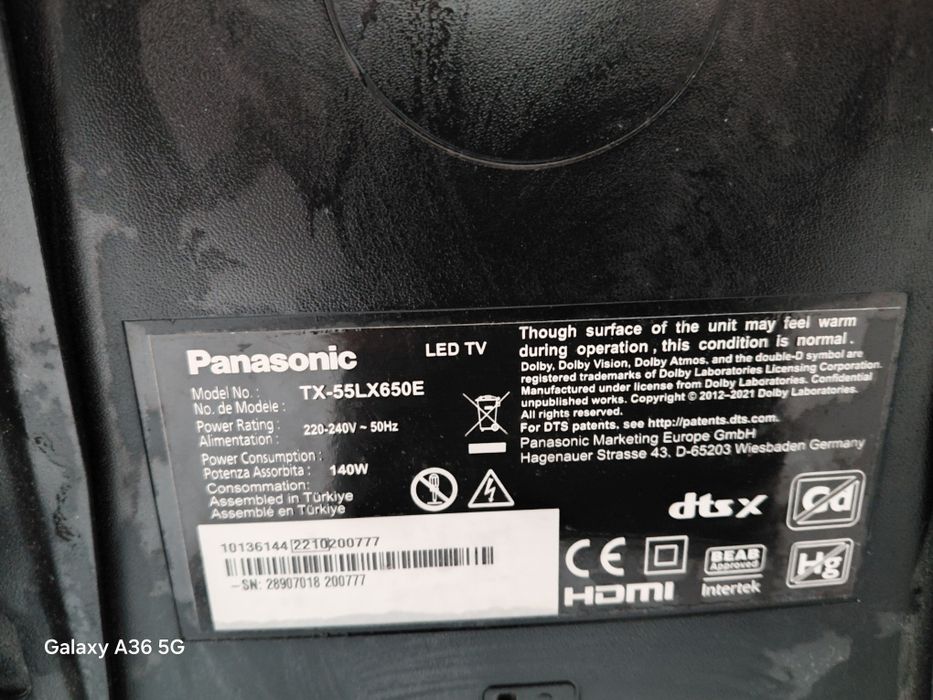 Panasonic 55 cali