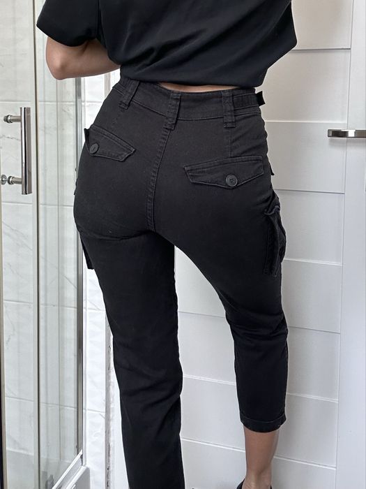 Bawelniane cargo spodnie r. XS